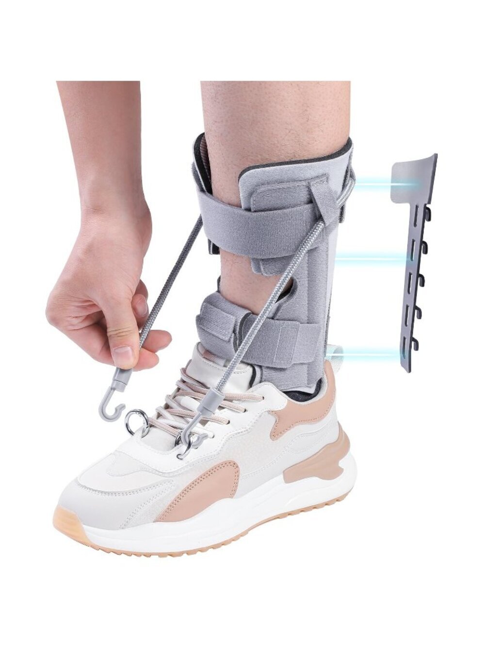 Pozpo Tech AFO Foot Drop Brace Splint, Adj Drop Ankle Support for Walking